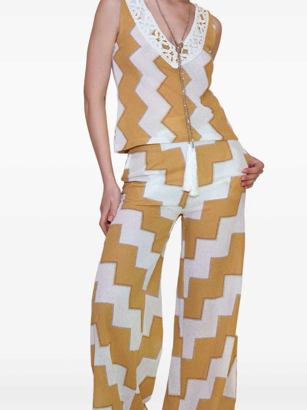PHO FIRENZE geometric-pattern top | Vests & Tank Tops | Image 2
