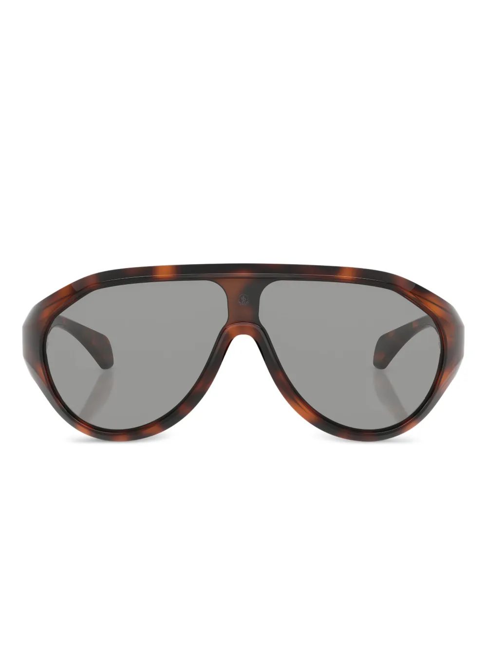 Moncler Eyewear Zonnebril met logoprint Bruin