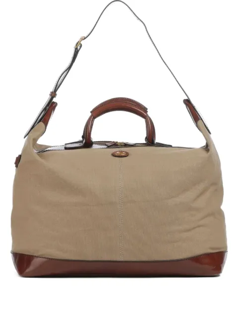The Bridge leather-trim canvas luggage bag