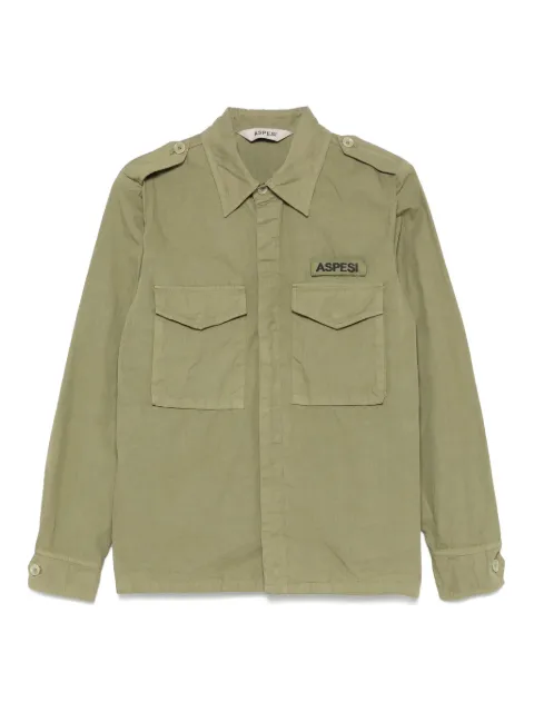 ASPESI detachable-logo shirt