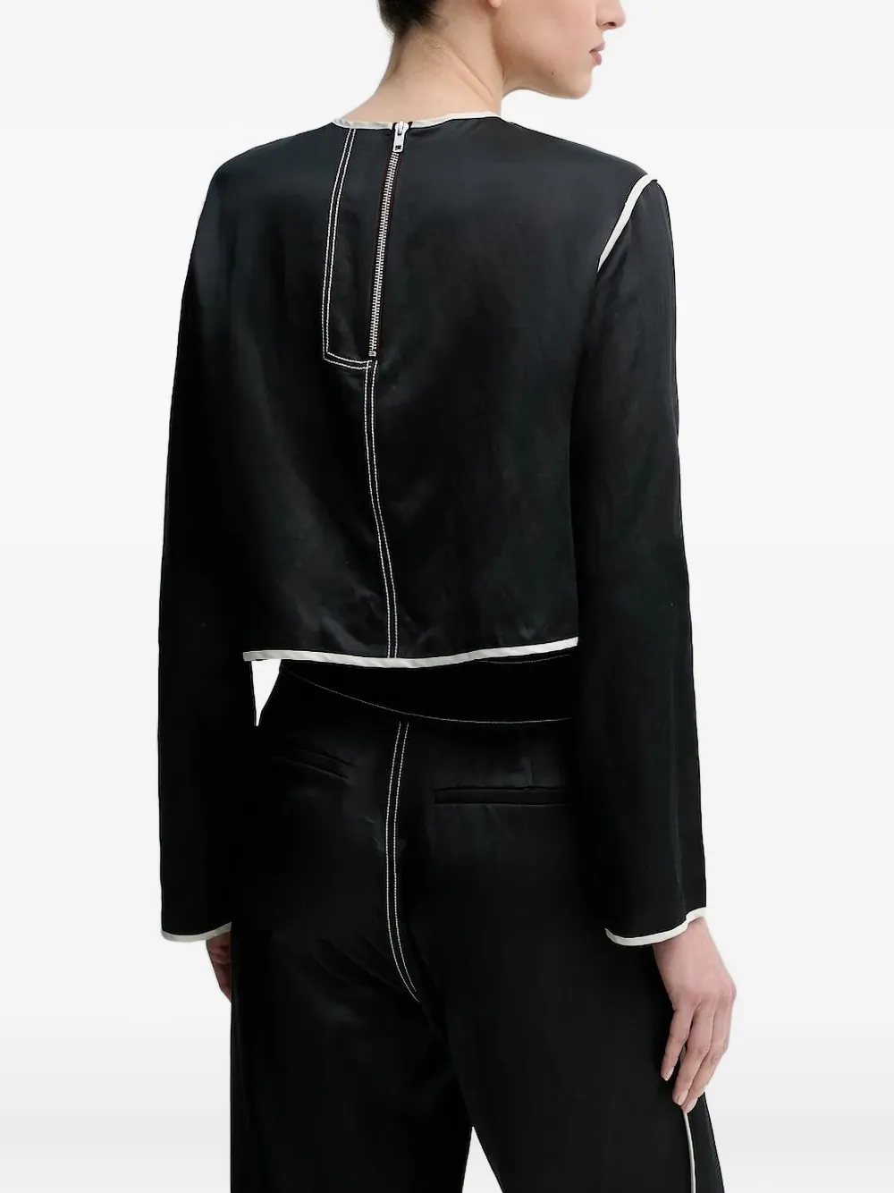 Day Birger Et Mikkelsen piping-detail zip-fastening blouse | Blouses | Image 2