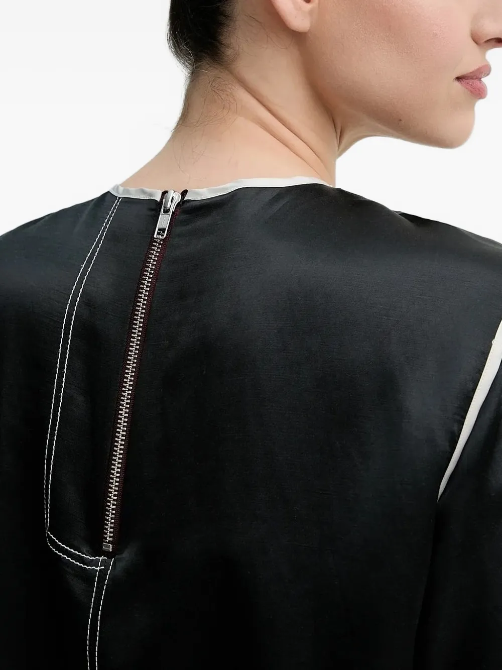 Day Birger Et Mikkelsen Blouse met rits en afwerking Zwart