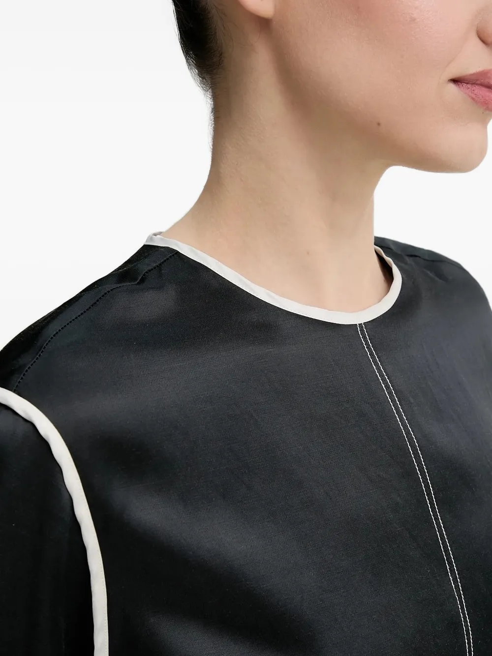 Day Birger Et Mikkelsen Blouse met rits en afwerking Zwart