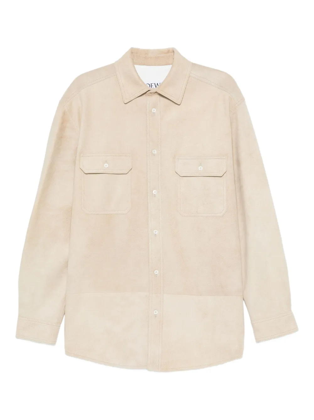 double-pocket lambskin shirt