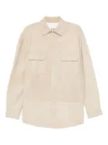 LOEWE double-pocket lambskin shirt - Neutrals