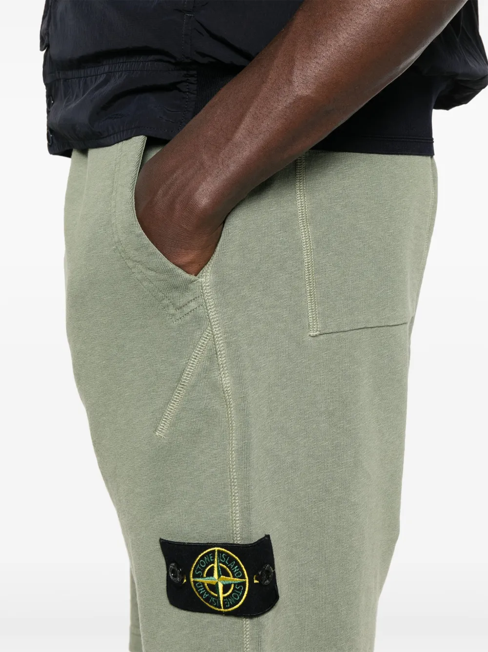 Stone Island Trainingsshorts met Compass-logopatch Groen
