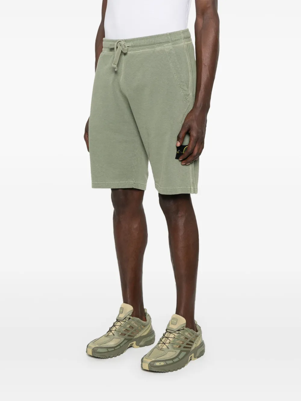 Stone Island Trainingsshorts met Compass-logopatch Groen