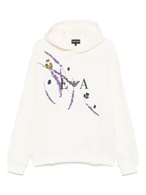 Emporio Armani logo-embroidered hoodie