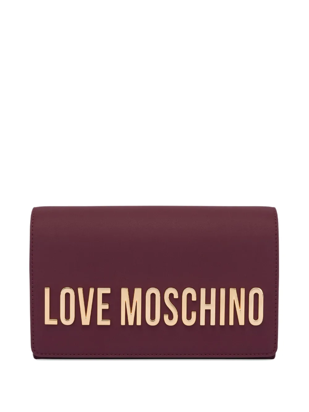 Love Moschino Clutch met logo Paars