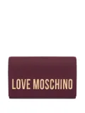 Love Moschino logo-lettering clutch bag - Purple