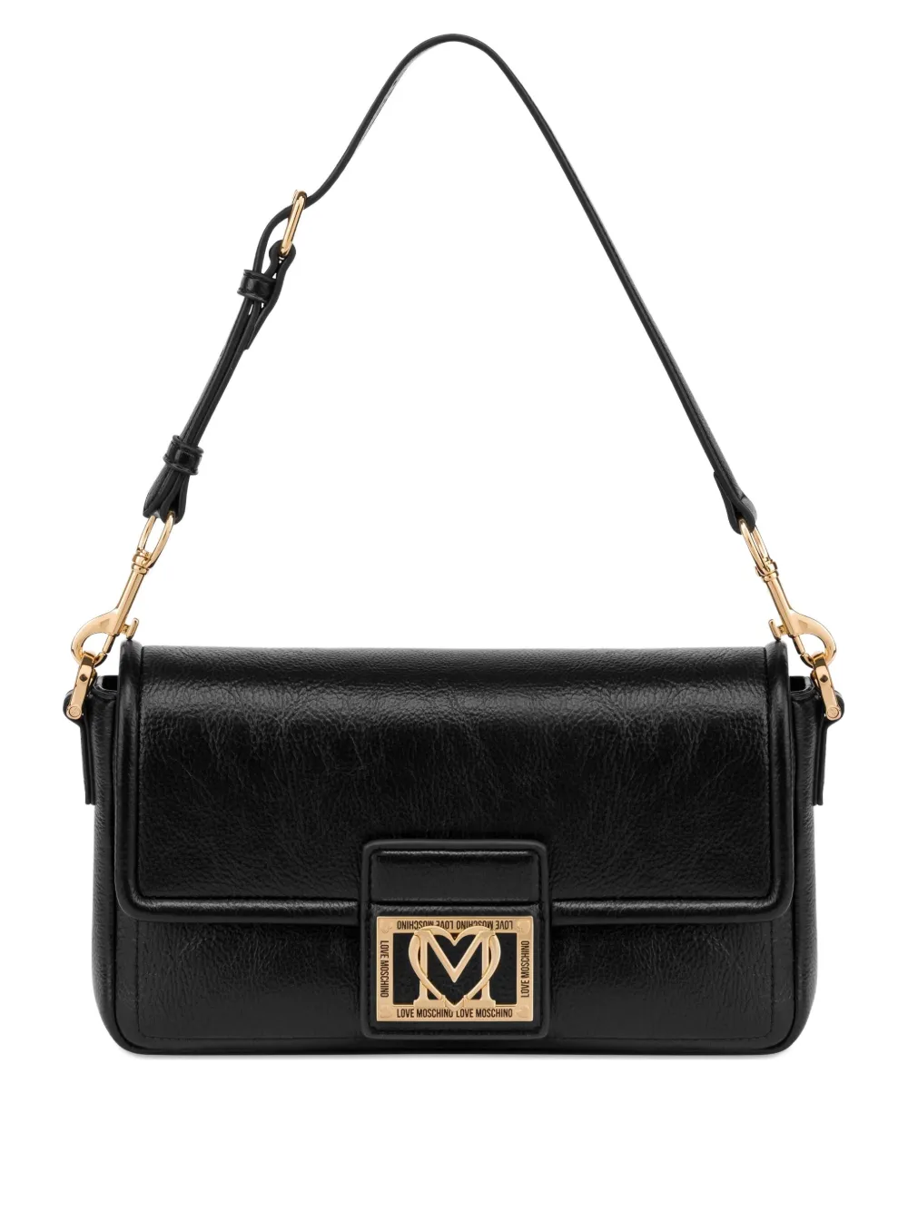 Love Moschino Schoudertas met logoplakkaat Zwart