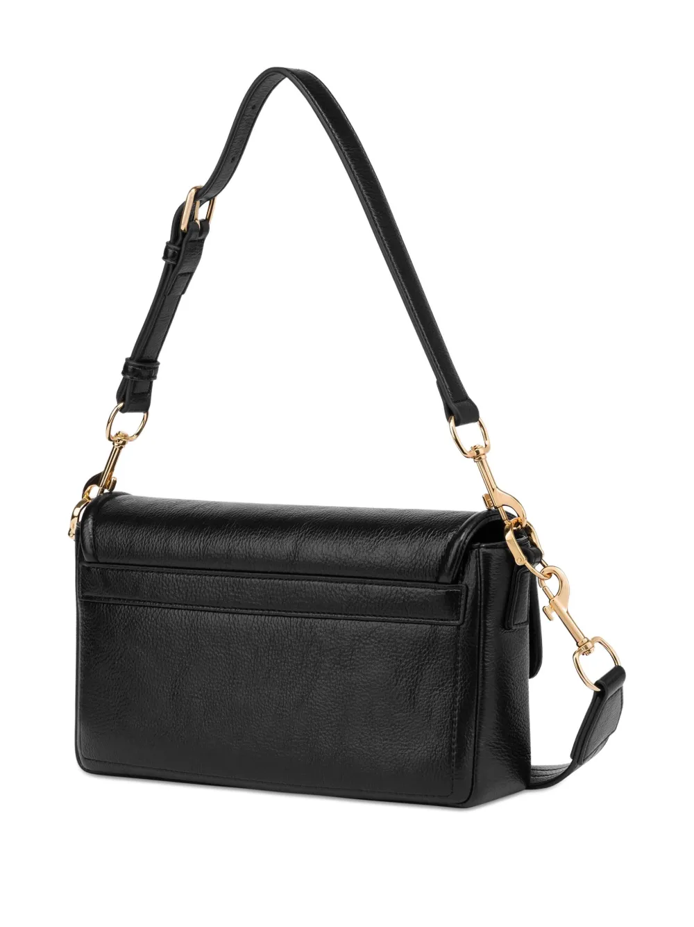 Love Moschino logo-plaque shoulder bag - Zwart