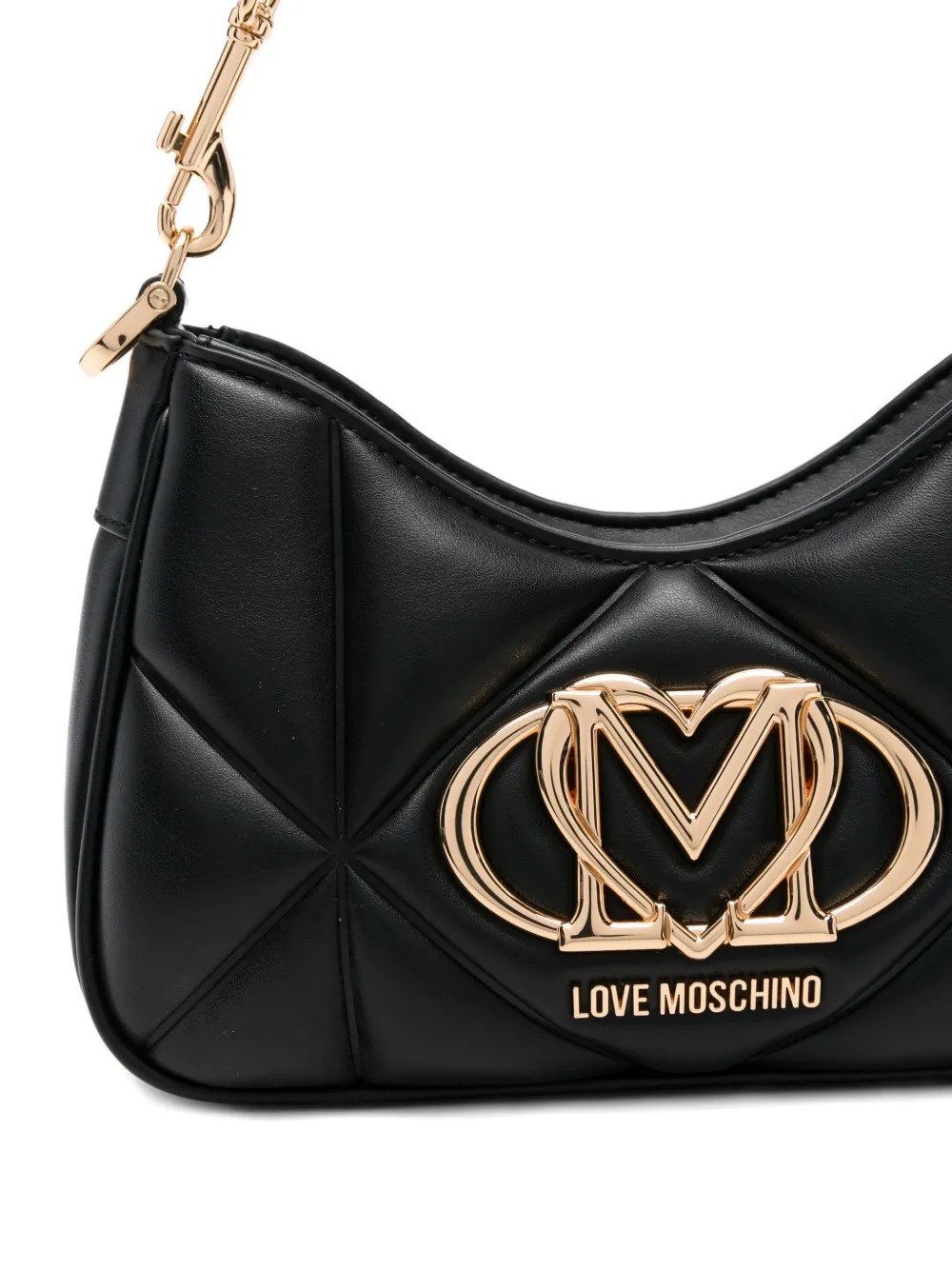 Love Moschino logo-plaque tote bag Zwart