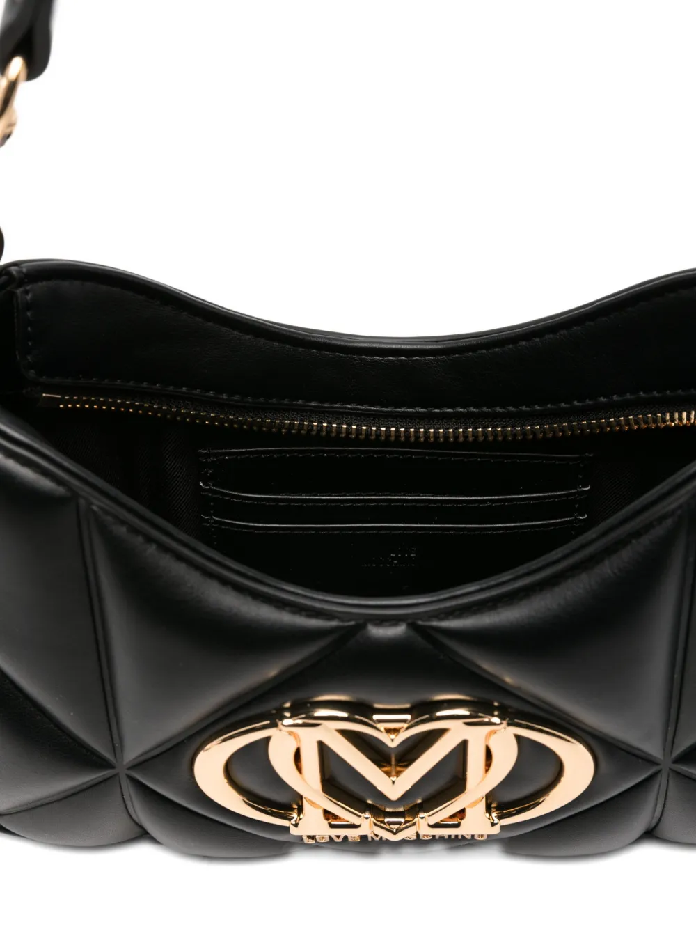 Love Moschino logo-plaque tote bag Zwart