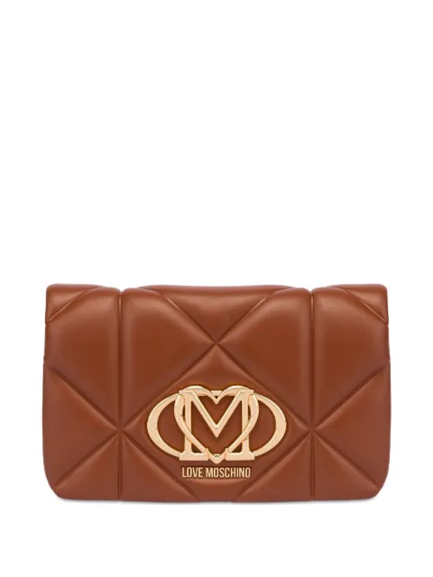 Love Moschino logo-plaque clutch bag