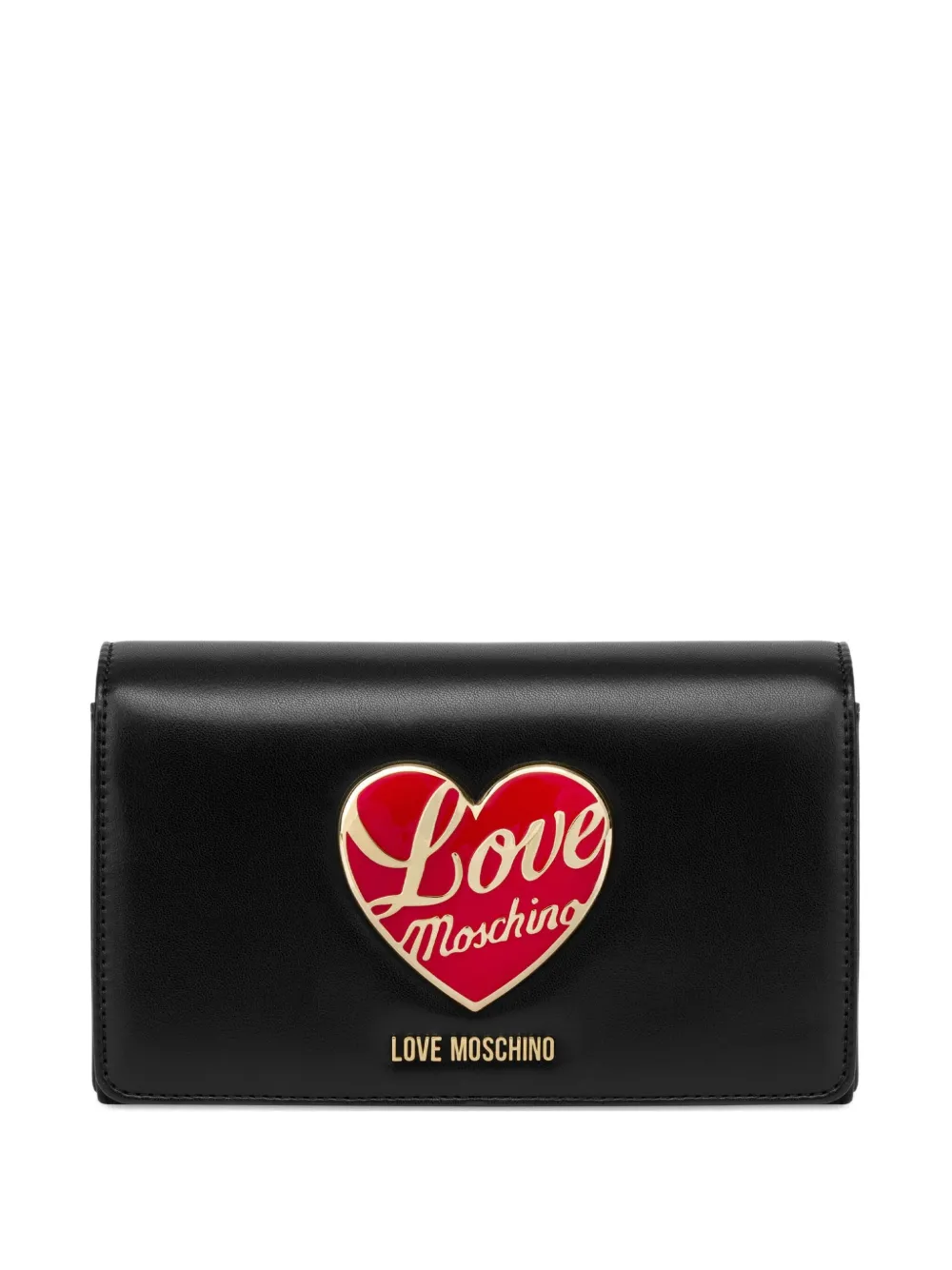 Love Moschino Clutch met hartapplicatie Zwart