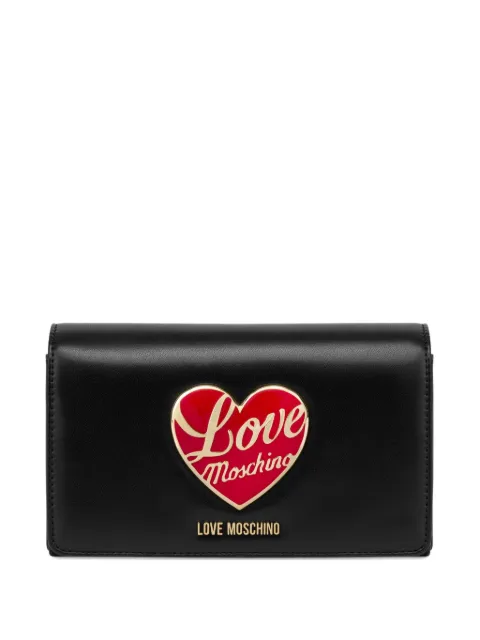 Love Moschino heart-appliqué clutch bag