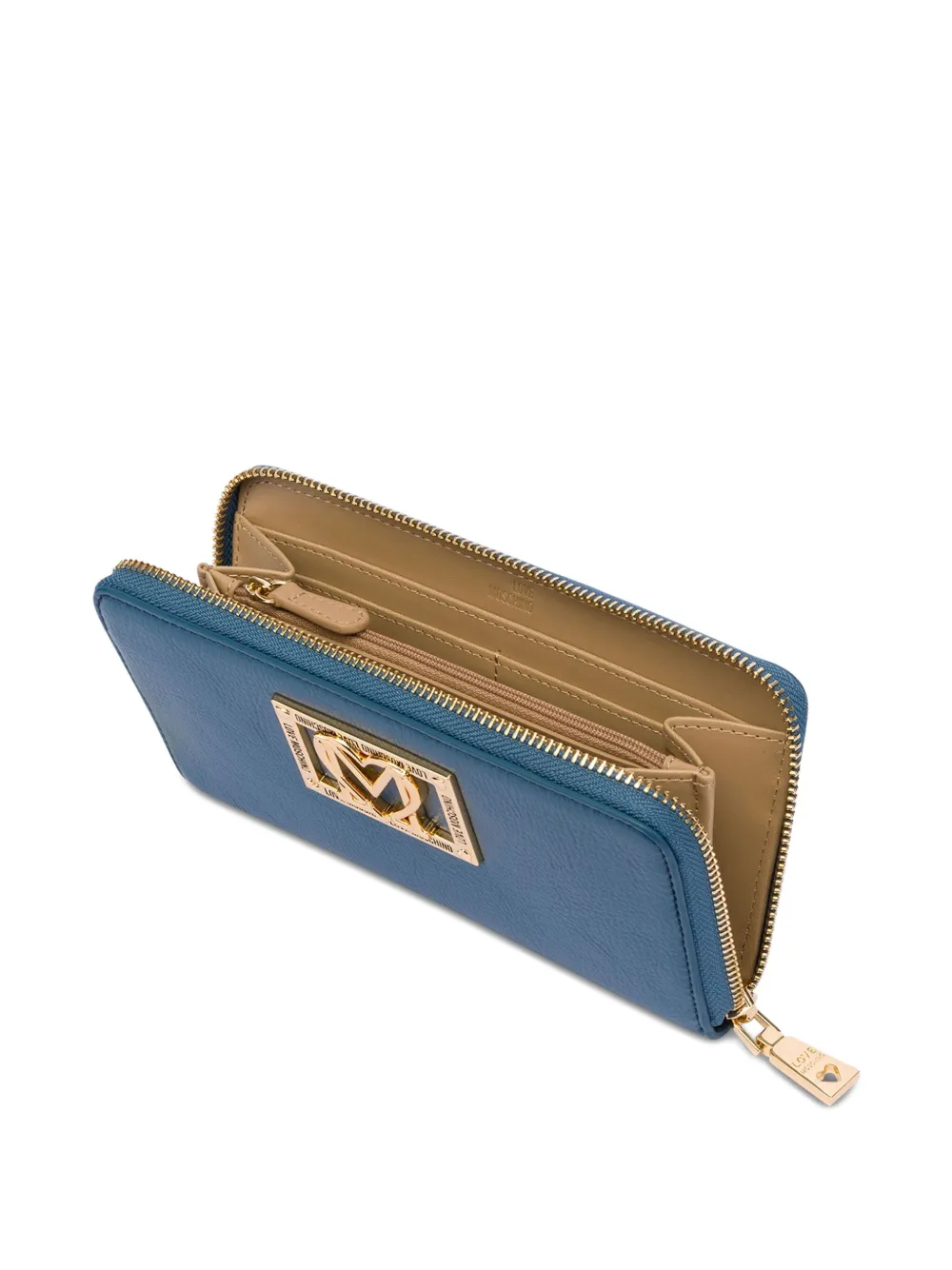 Love Moschino Portemonnee met logoplakkaat Blauw