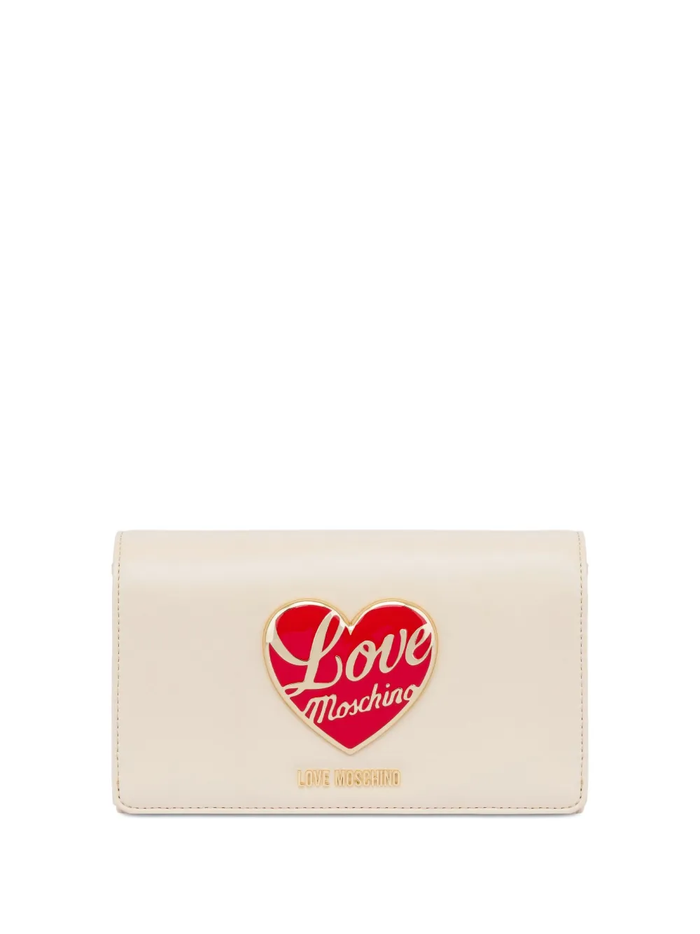 Love Moschino Clutch met hartplakkaat Wit