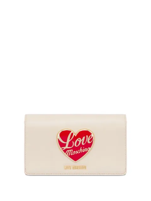 Love Moschino heart-plaque clutch bag