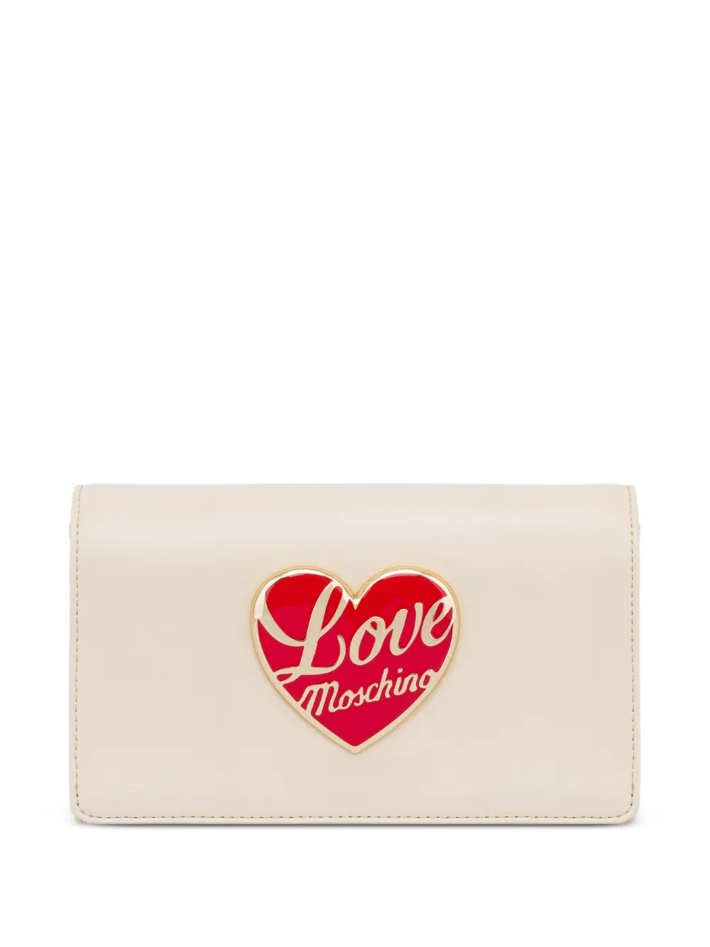 Love Moschino Clutch con applicazione - Bianco