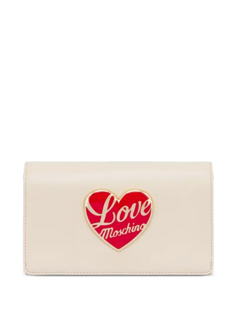 Love Moschino heart-plaque clutch bag