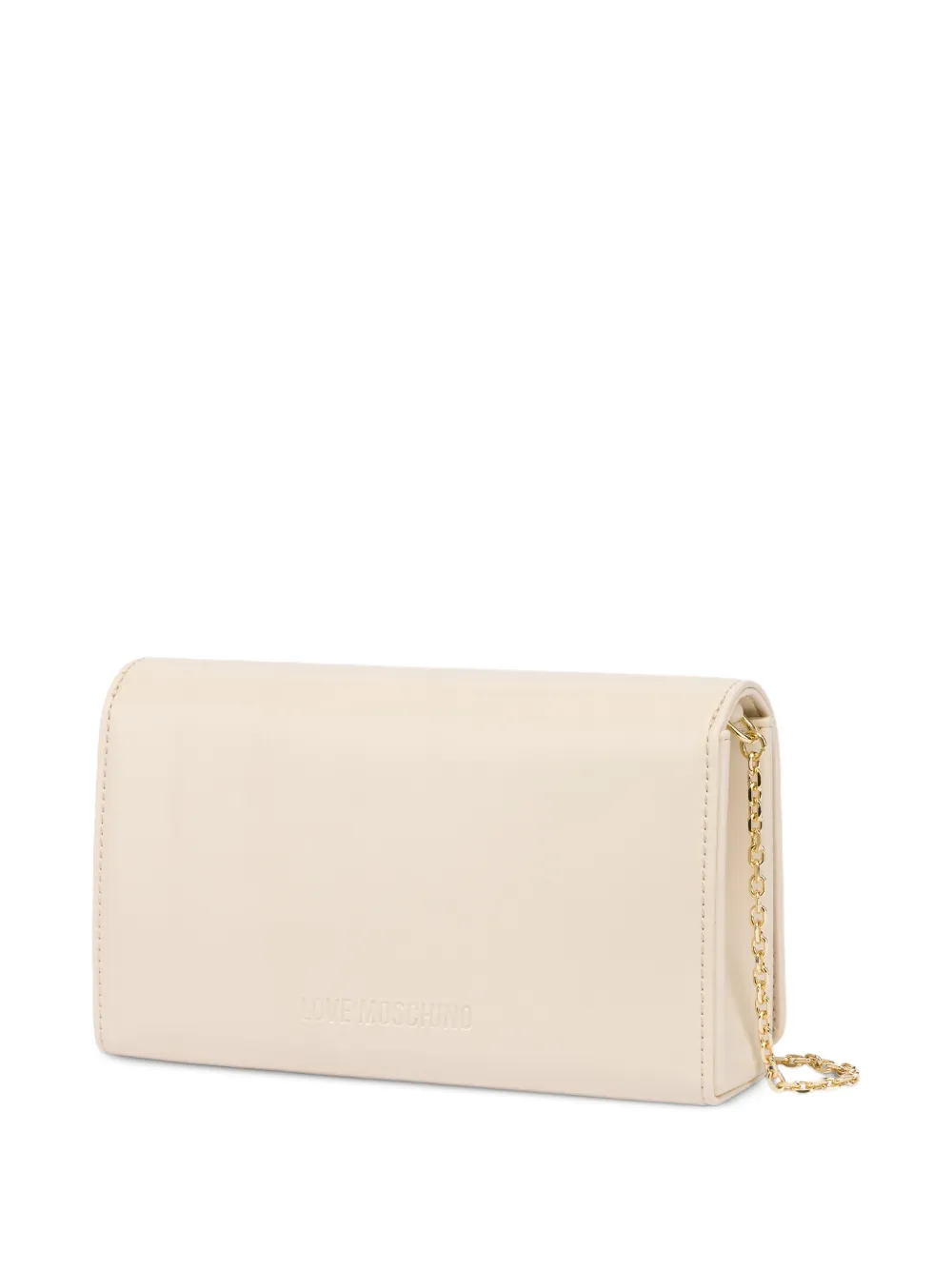 Heart-Plaque Clutch Bag