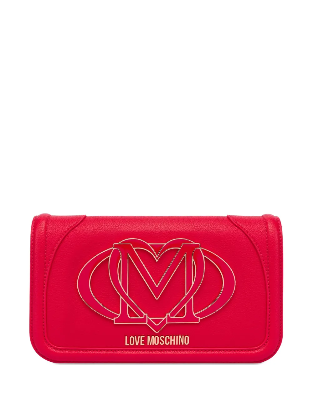 Love Moschino Clutch met logoplakkaat Rood