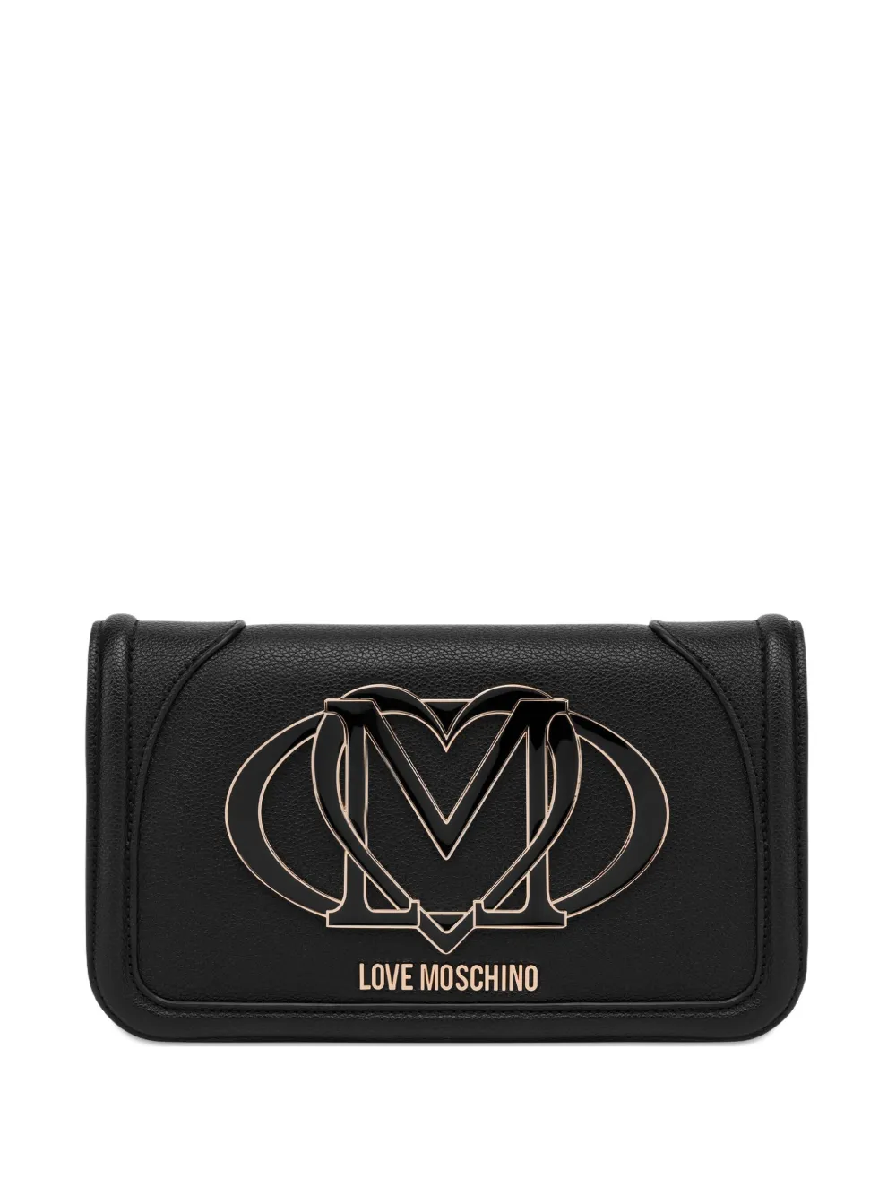 Love Moschino Clutch met logoplakkaat Zwart