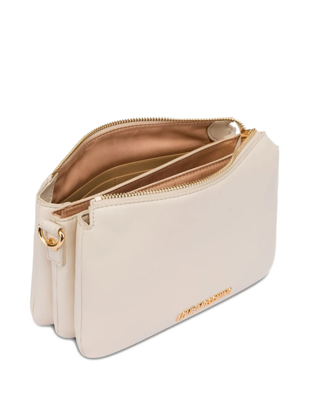 Love Moschino Crossbodytas met hartplakkaat Beige