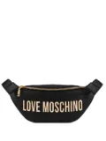 Love Moschino logo-lettering belt bag - Black