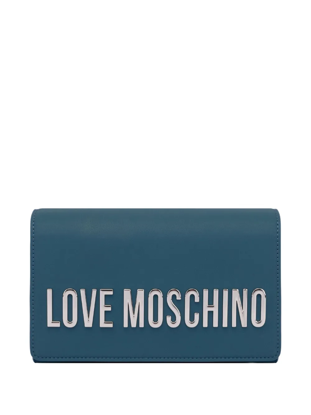 Love Moschino Clutch met logo Blauw