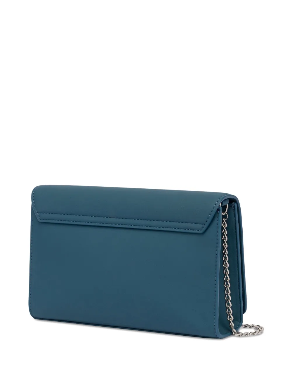 Love Moschino Clutch met logo Blauw
