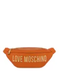 Love Moschino logo-lettering belt bag - Orange