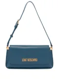 Love Moschino logo-lettering shoulder bag - Blue