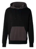 BOSS two-tone kangaroo-pocket hoodie - Black