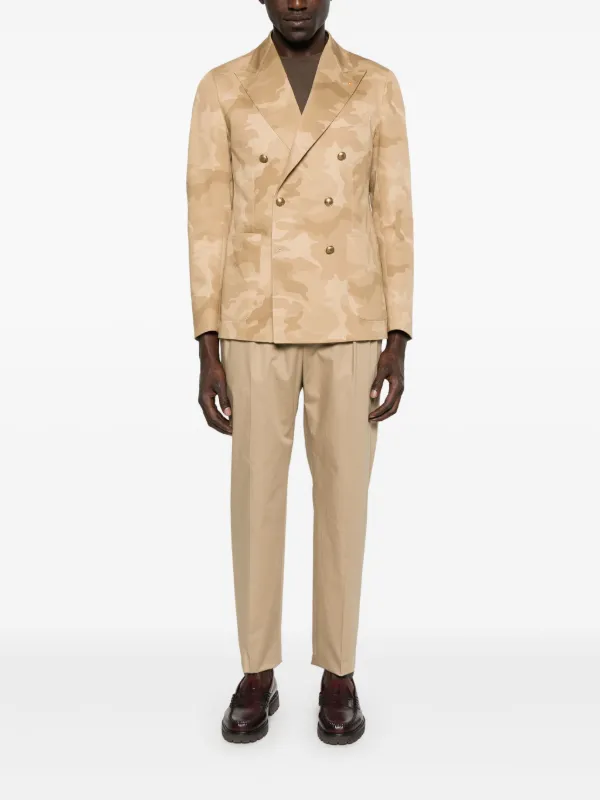 【関税込み】tagliatore DECONSTRUCTED BLAZER Tagliatore camouflage-print Blazer | Neutrals | FARFETCH