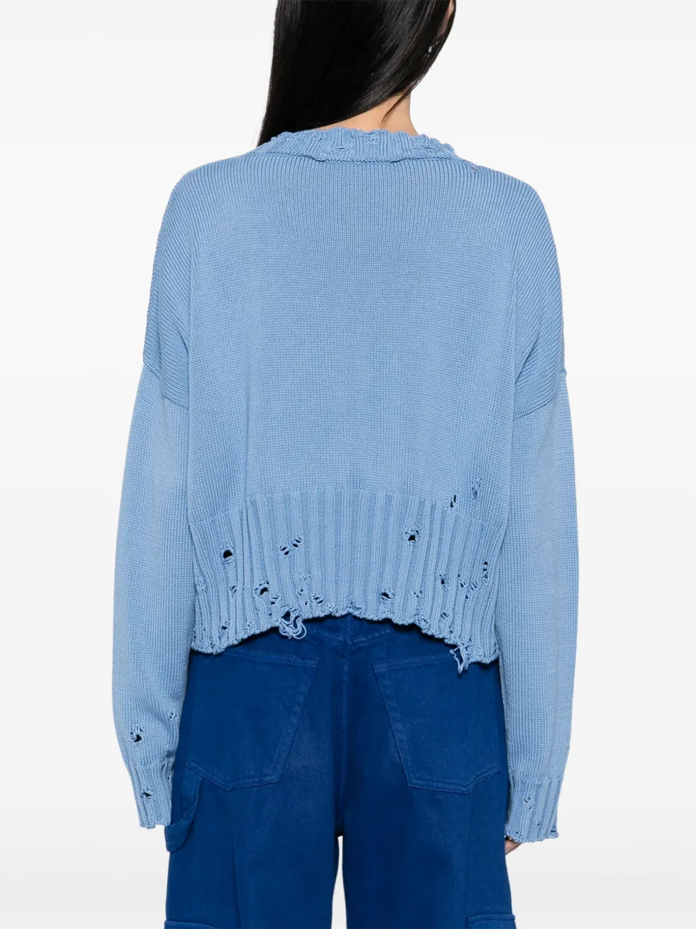 Marni Gerafelde trui Blauw