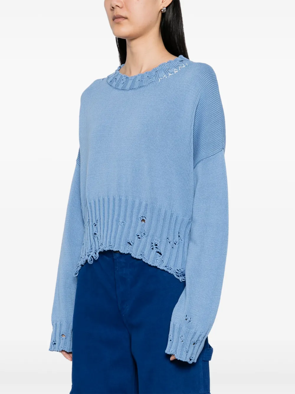 Marni Gerafelde trui Blauw