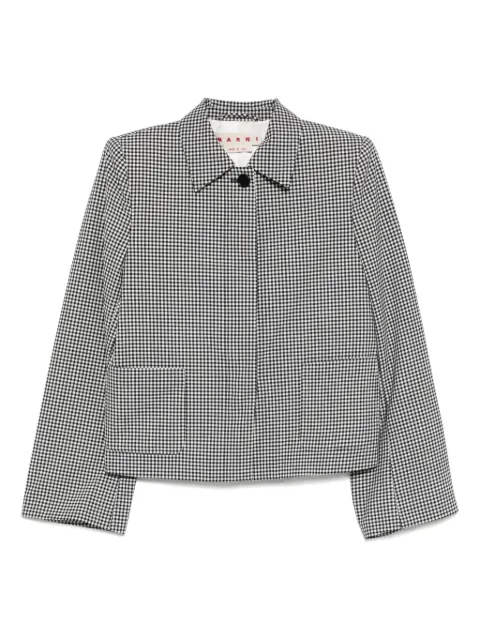 Marni chamarra con motivo de cuadros gingham