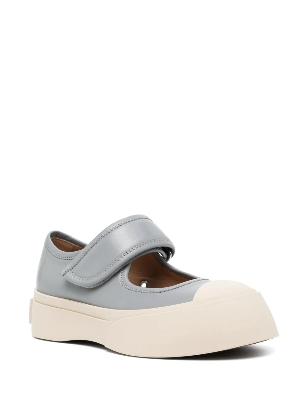 Marni leather sneakers Grey