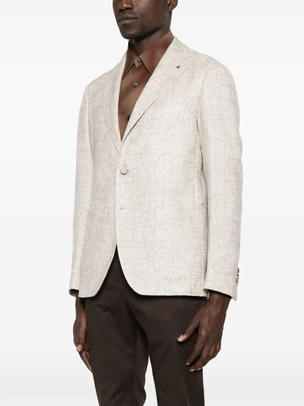 Tagliatore Geweven blazer Beige