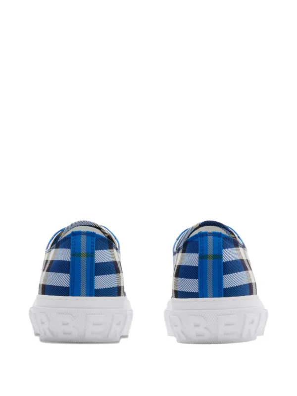 Burberry Checked Sneakers | Blue | FARFETCH ZA