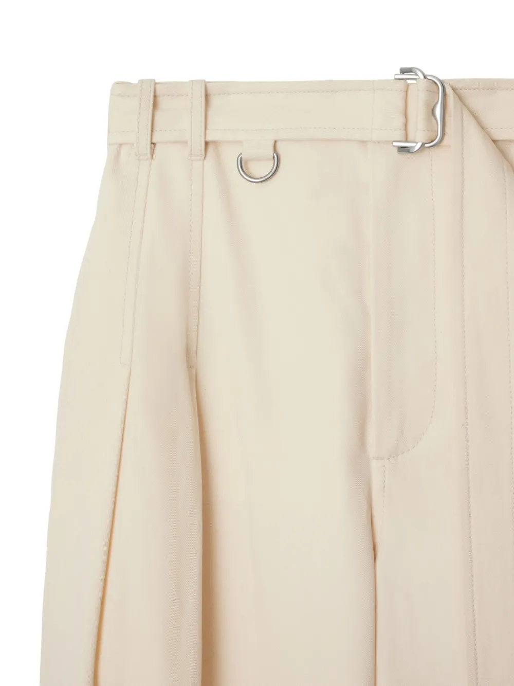 Burberry Gabardine broek met ceintuur Beige