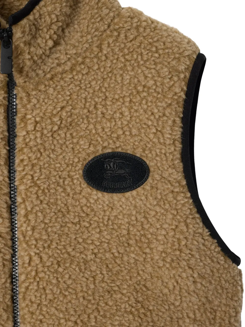 Burberry Cropped fleece bodywarmer Beige