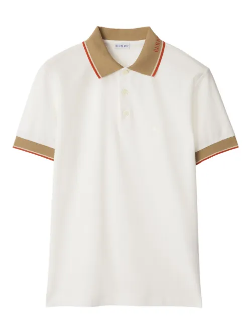 Burberry polo en coton - Blanc - Burberry - Modalova