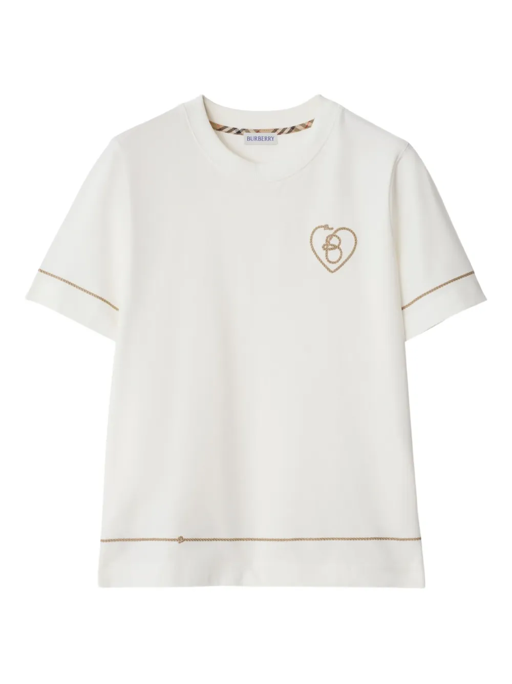 Burberry T-shirt met B Heart-logo Wit
