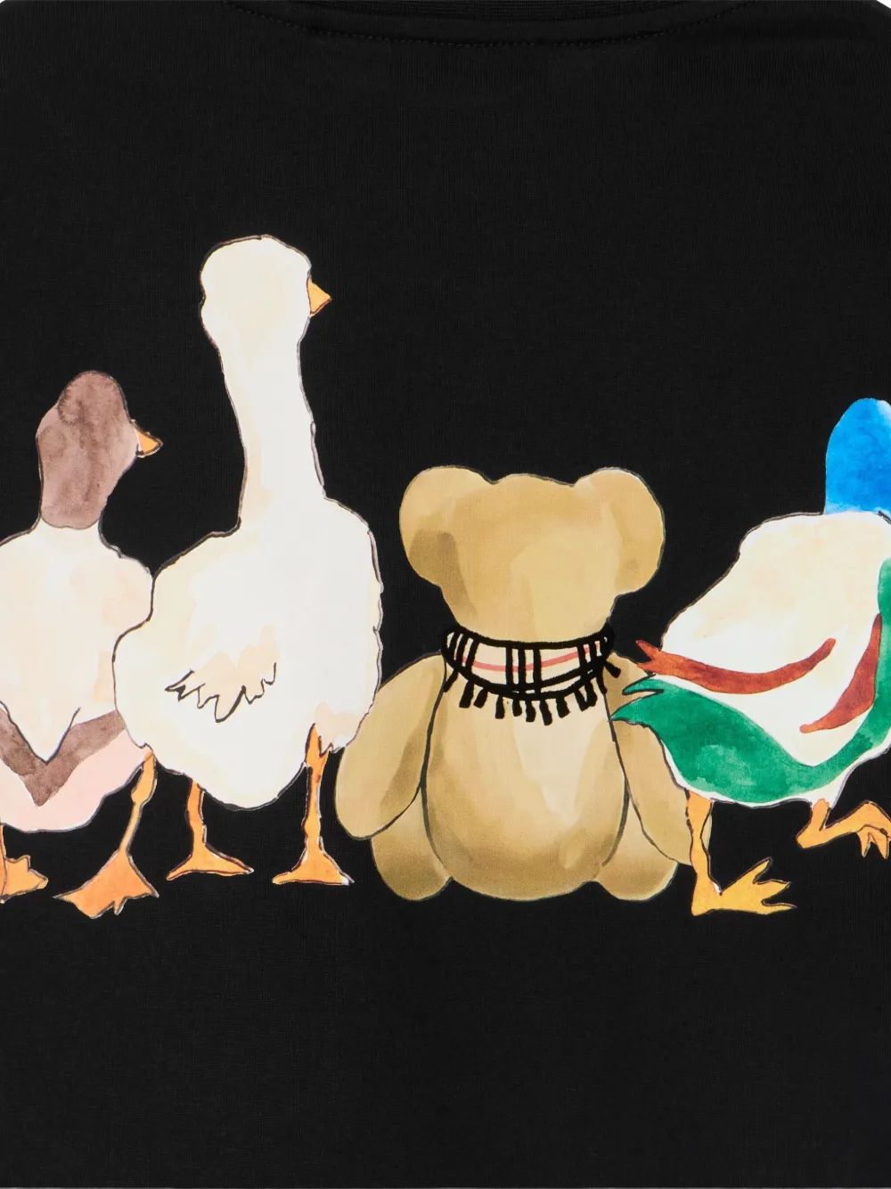 Burberry Kids Thomas Bear and Friends T-shirt Zwart