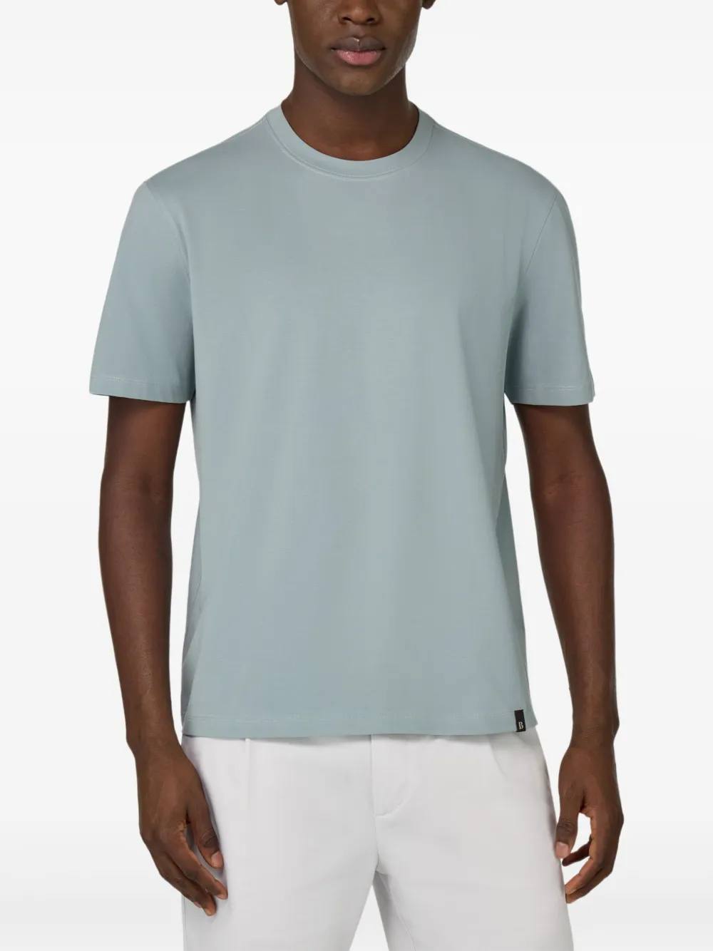 Boggi Milano Katoenen T-shirt Blauw