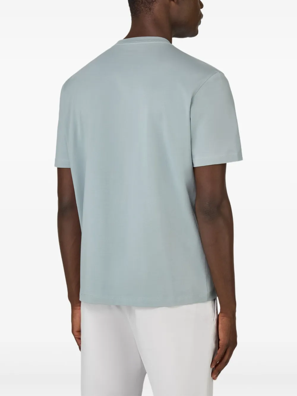 Boggi Milano Katoenen T-shirt Blauw